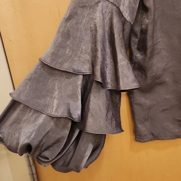 Ruffle sleeve party top - Picture 2 of 6